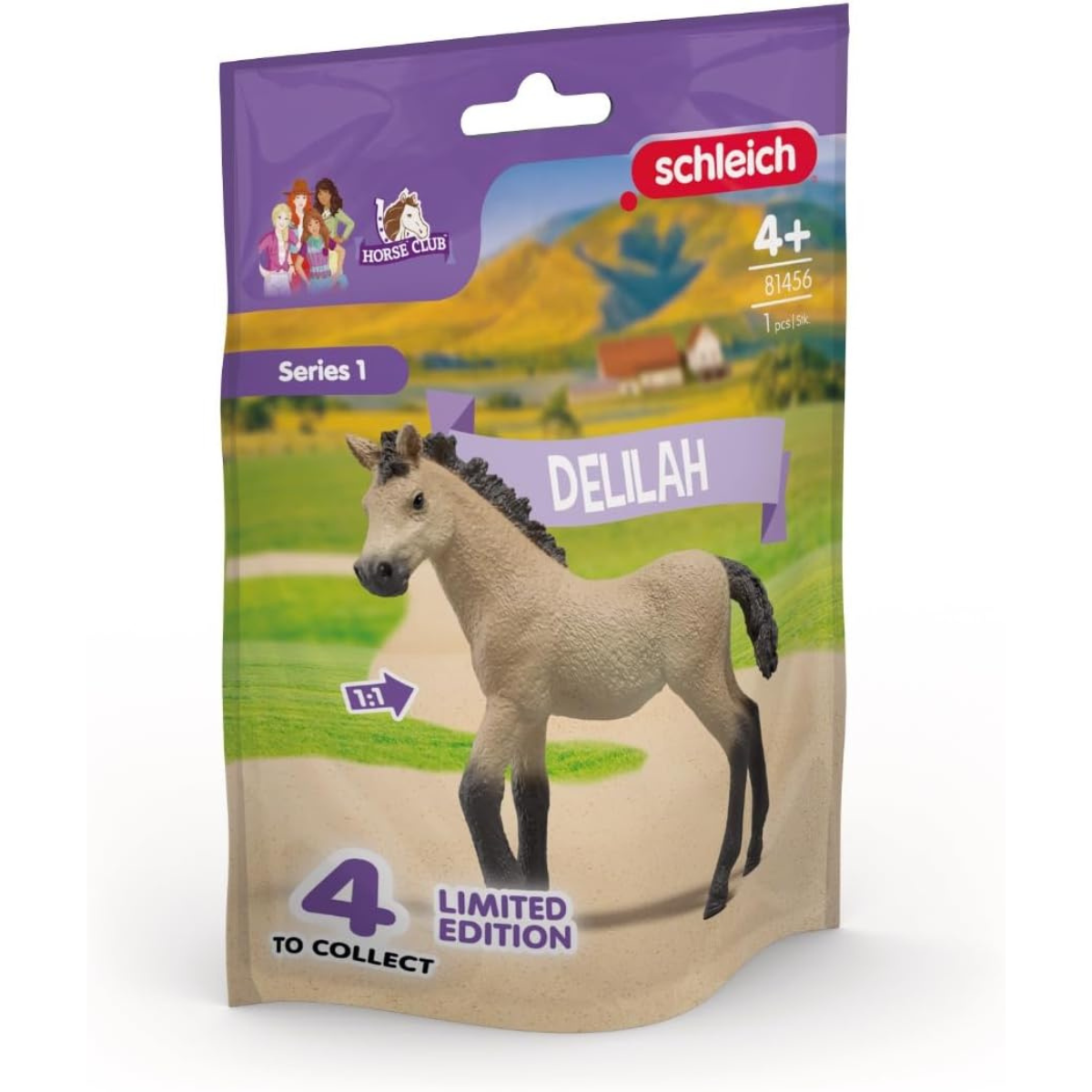 schleich-horse-club-sammelfohlen-delilah-spielfigur-creme-mit-poster image 2