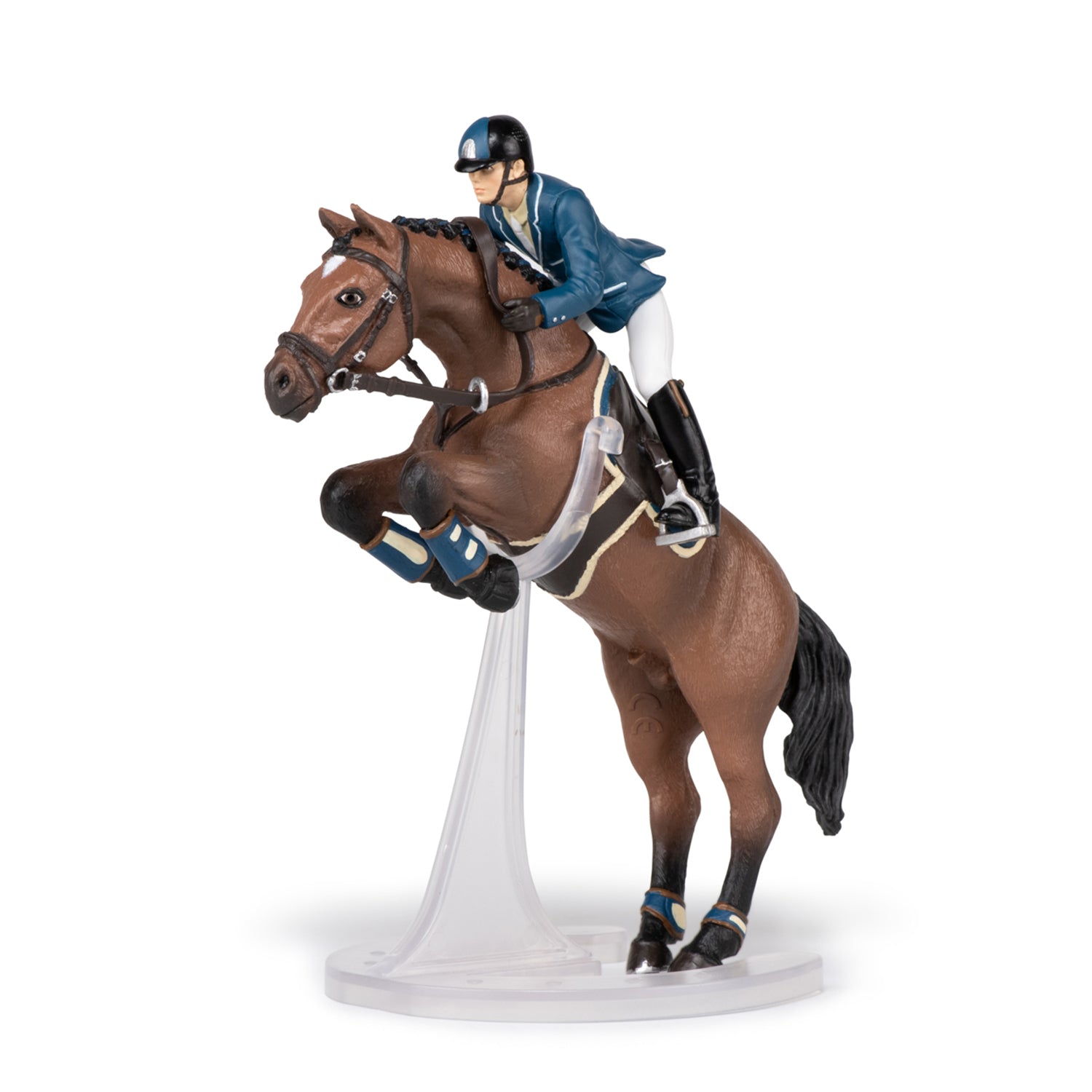 papo-horses-springpferd-mit-reiter-figur-turnier image 1