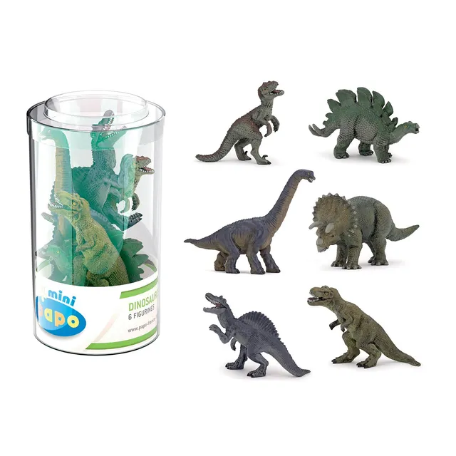 papo-mini-plus-dinosaurier-figuren-set-6-teilig-mini image 1