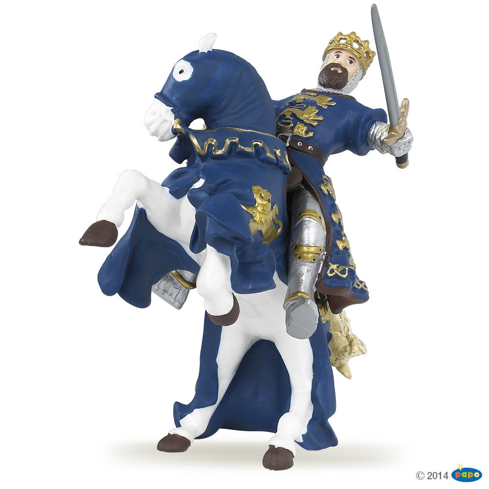 papo-medieval-k-nig-richard-pferdefigur-blau-reiter image 2