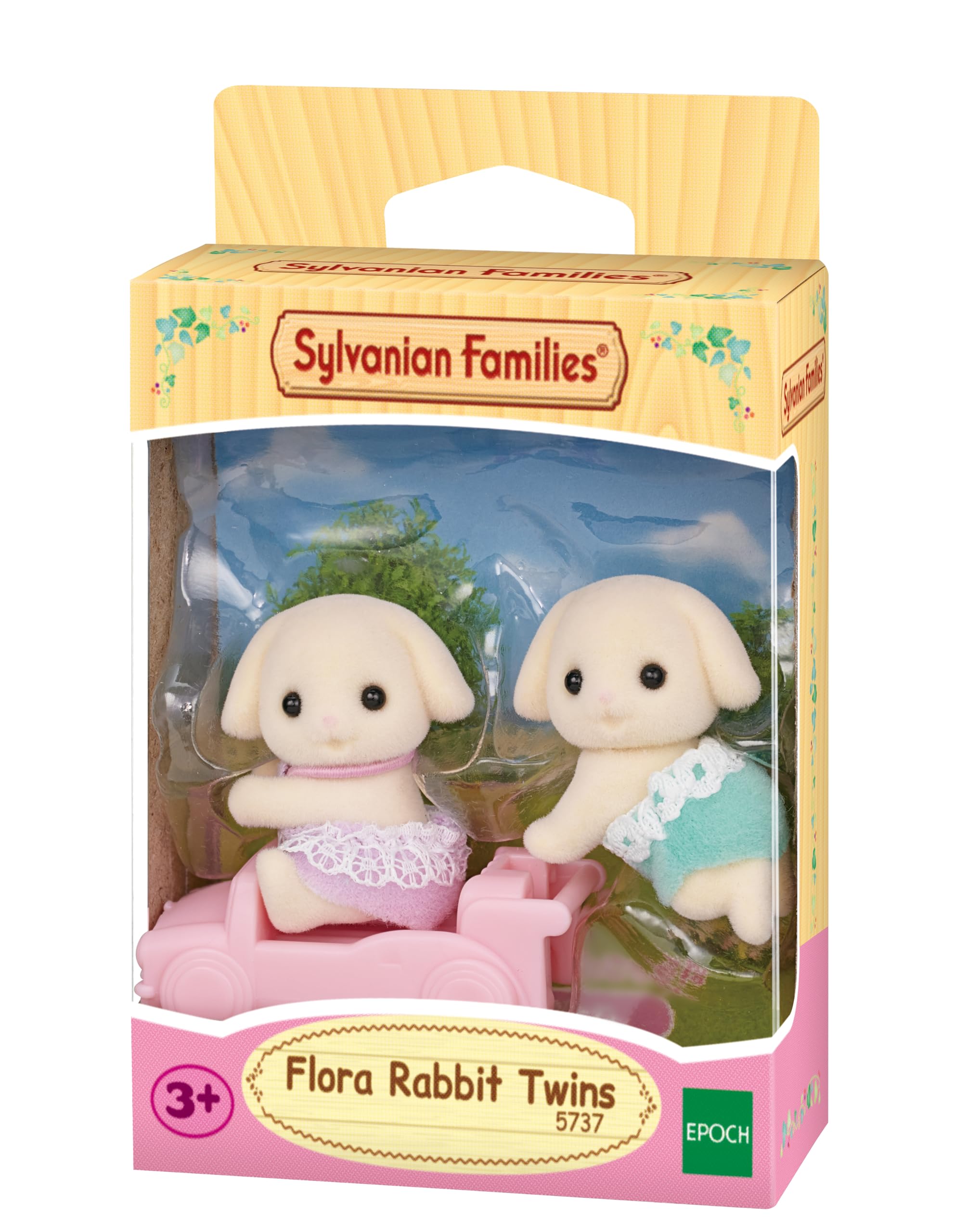 sylvanian-families-baby-collection-5737-kaninchen-zwillinge-mit-auto image 2