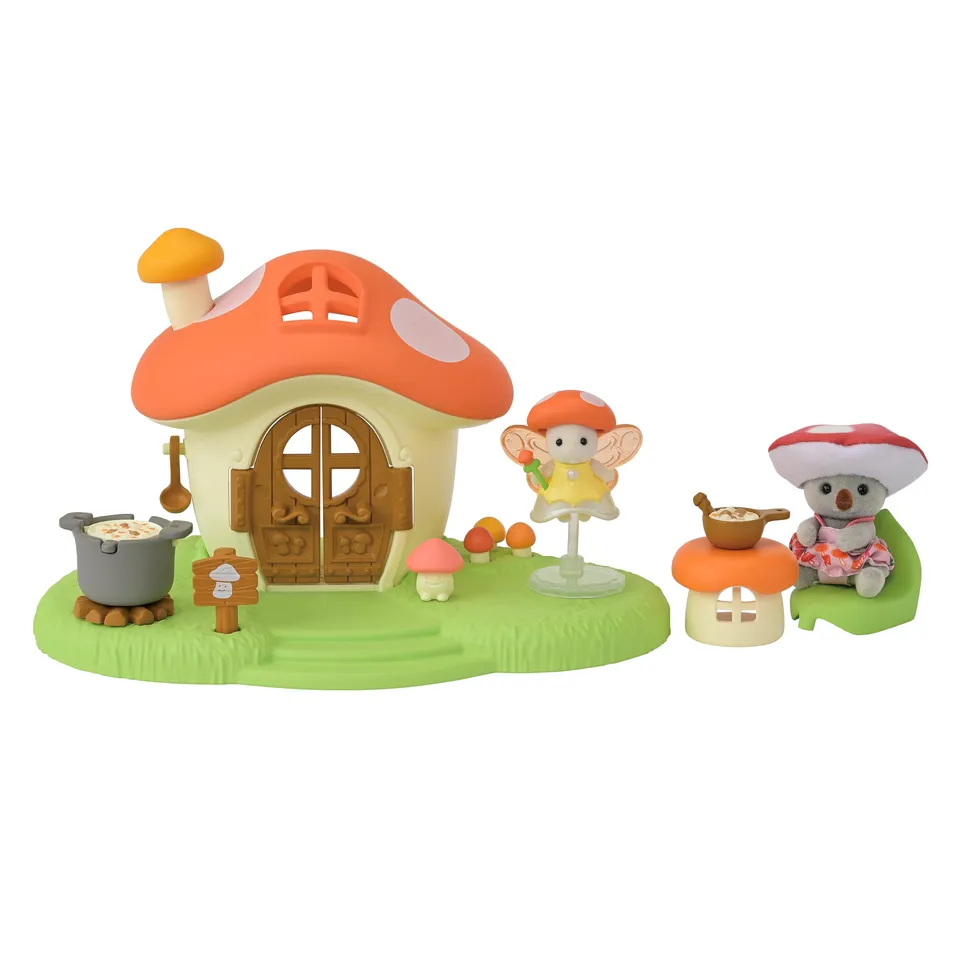 sylvanian-families-5859-feen-pilzhaus-spielfiguren-mit-koala-baby image 1