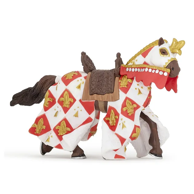 papo-medieval-wei-es-pferd-lilie-ritterpferd image 1