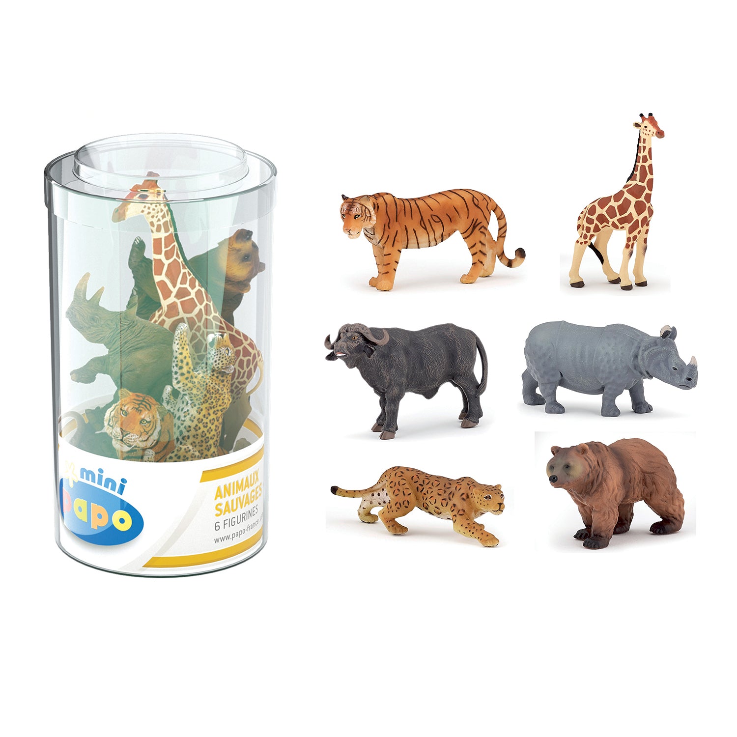 papo-mini-papo-wildtiere-figuren-set-6-teilig image 1
