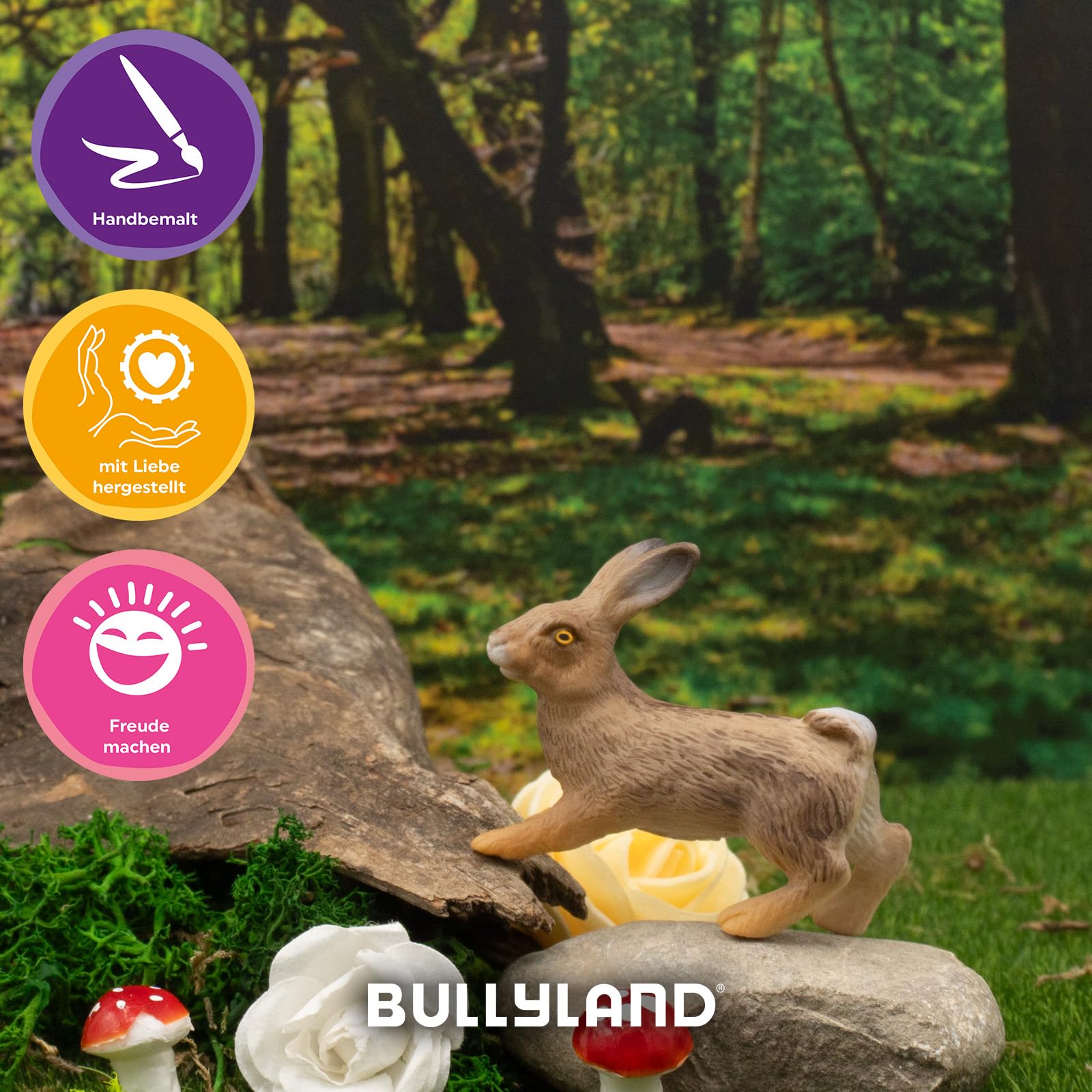 bullyland-forest-animals-feldhase-64359-spielfigur-5-9-cm-handbemalt image 5