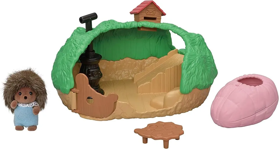 sylvanian-families-5453-baby-igelh-hle-puppenhaus-spielset-camping image 1