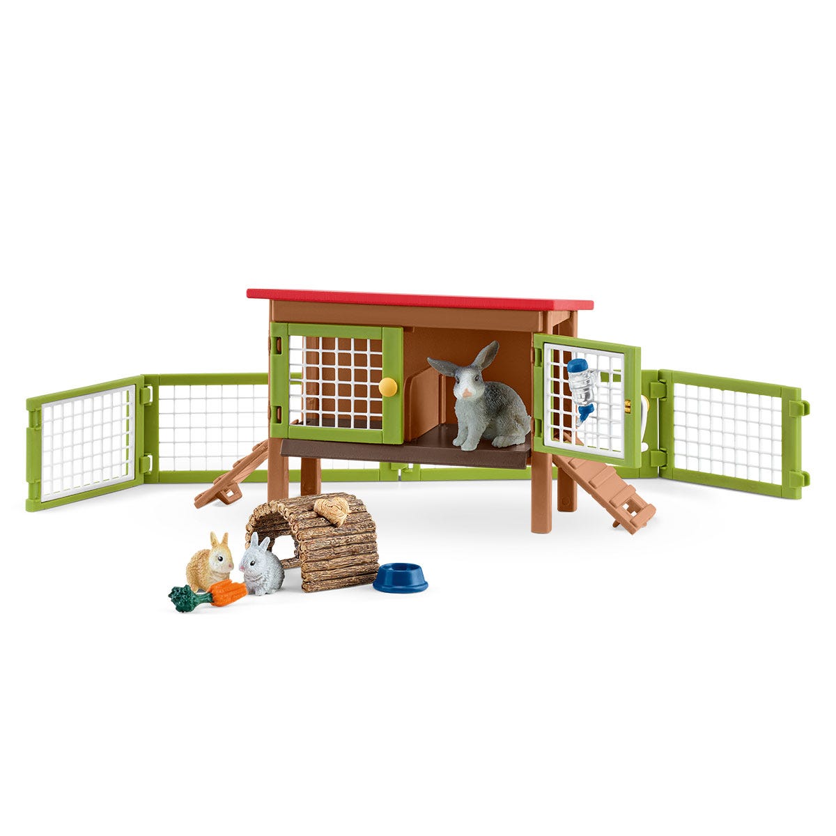 schleich-farm-world-kaninchenstall-spielset-mit-hasen image 3