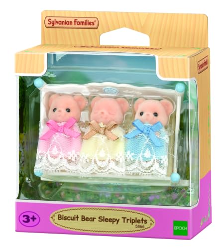 sylvanian-families-5866-biscuit-b-ren-drillinge-spielfiguren-mit-wiege image 7