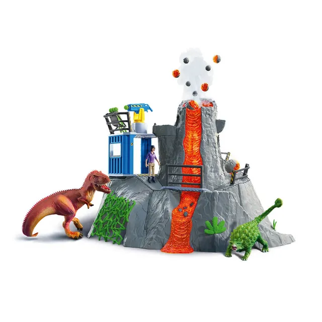 schleich-dinosaurs-42564-gro-e-vulkan-expedition-spielset-led image 1