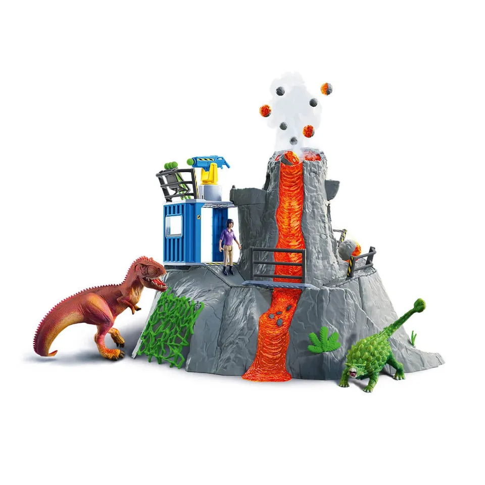 schleich-dinosaurs-42564-gro-e-vulkan-expedition-spielset-led image 1