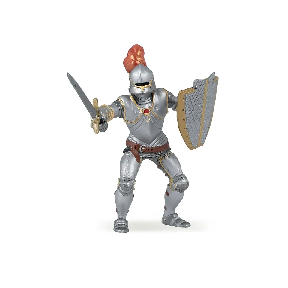 papo-medieval-ritter-in-r-stung-rote-feder-figur image 1