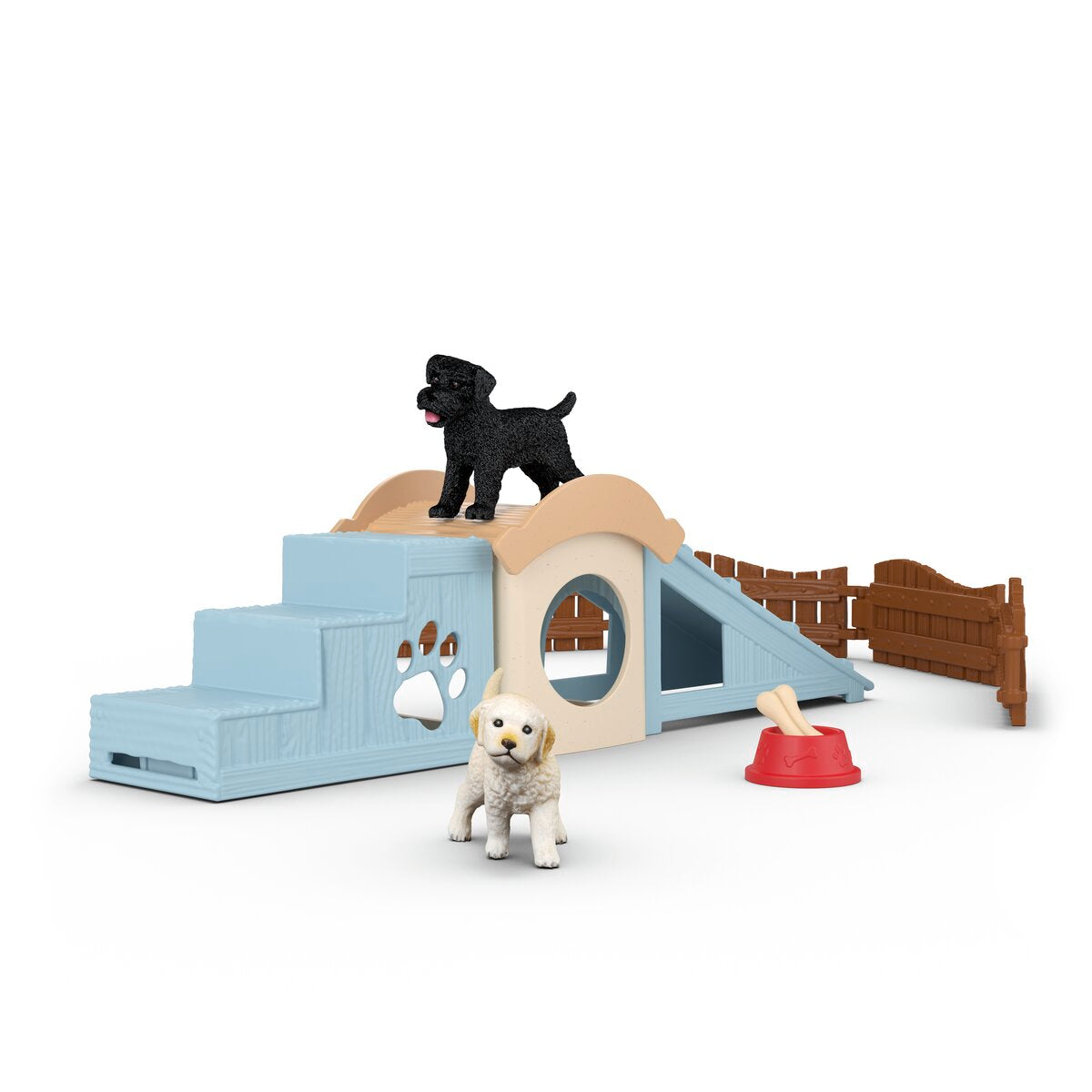 schleich-farm-world-welpen-spielspa-set-mit-hundeh-tte image 1