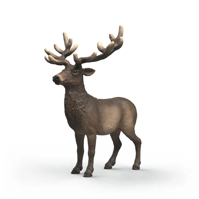 schleich-wild-life-wapiti-hirsch-spielfigur-geweih image 1