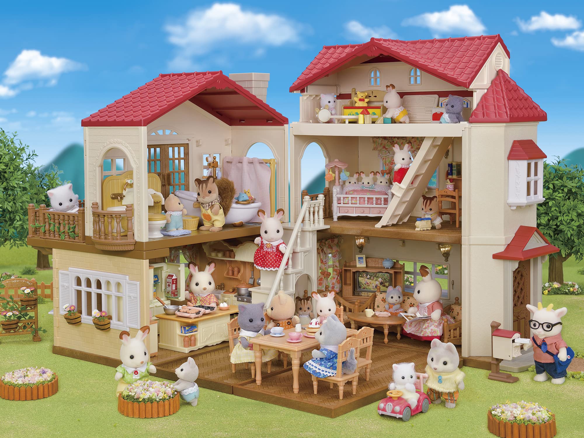 sylvanian-families-5716-stadthaus-puppenhaus-mit-dachzimmer-licht image 2