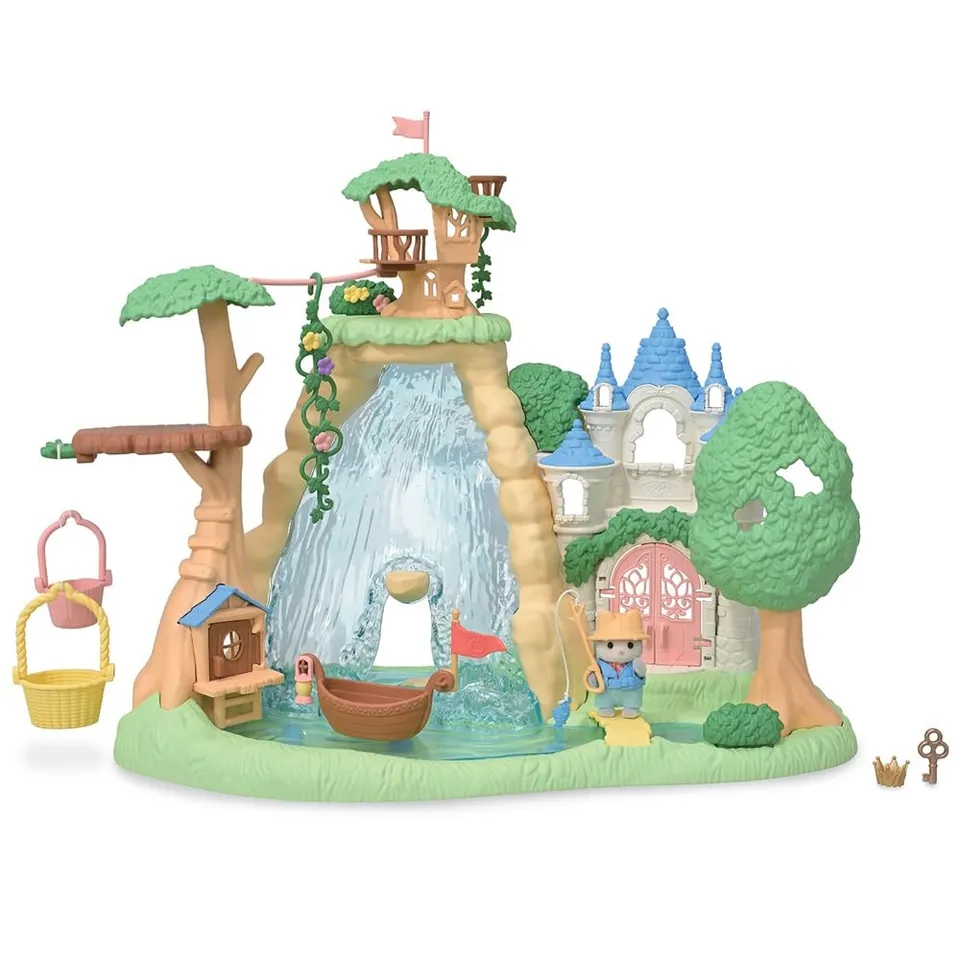 sylvanian-families-baby-outdoor-5762-abenteuerspielplatz-wasserfall-spielset image 1