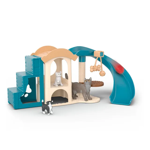 schleich-farm-world-katzenspielplatz-set-katze-kitten image 1
