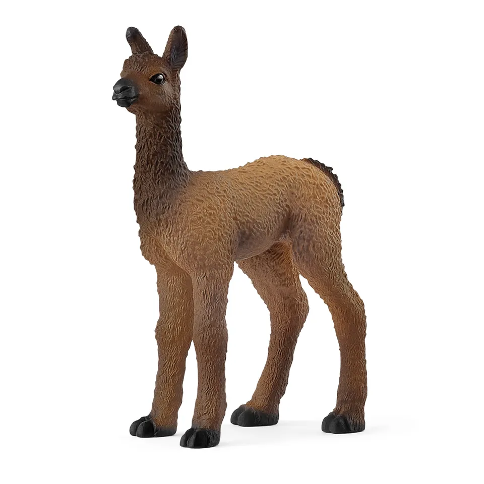 schleich-farm-world-lama-baby-tierfigur-braun image 1