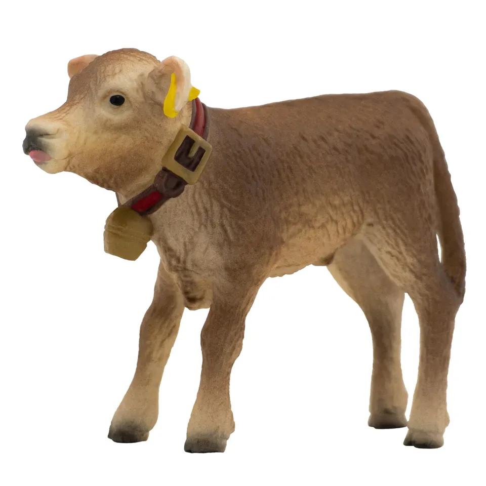 bullyland-62754-alpine-life-alpenkalb-spielfigur-kuhglocke image 1