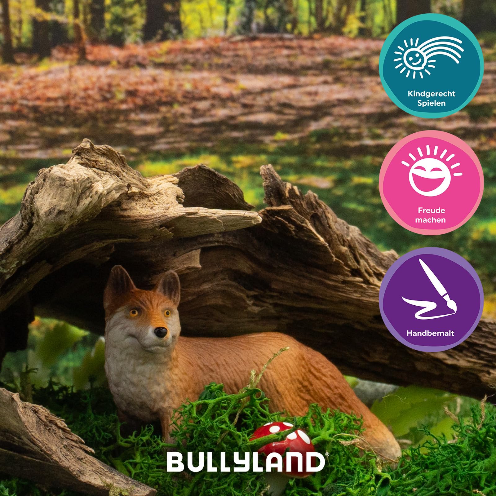 bullyland-forest-animals-fuchs-64445-spielfigur-7-3-cm-pvc-frei image 2