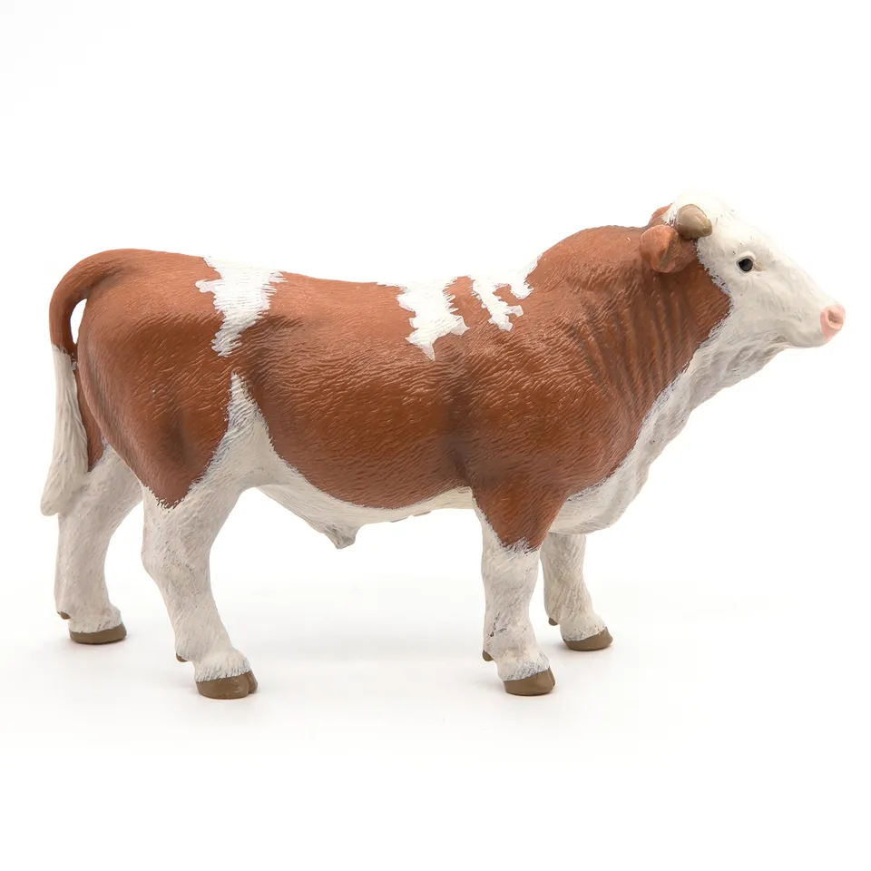 papo-farmyard-friends-simmentaler-stier-figur-rot-wei image 1
