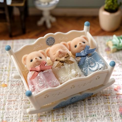 sylvanian-families-5866-biscuit-b-ren-drillinge-spielfiguren-mit-wiege image 8