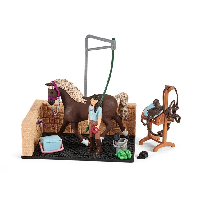 schleich-horse-club-waschplatz-mit-emily-luna-pferd-spielset image 1