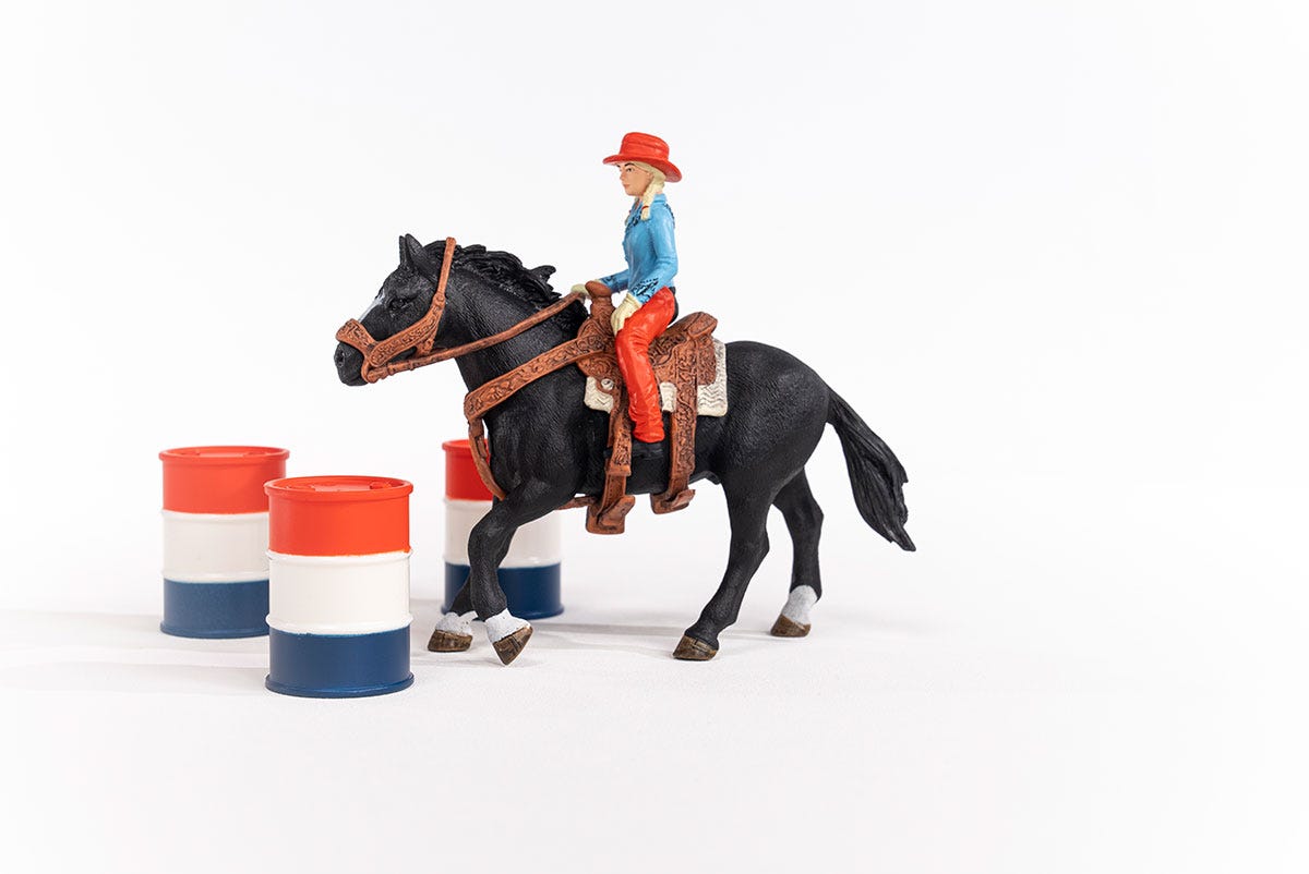schleich-horse-club-42576-barrel-racing-spielfiguren-set-mit-cowgirl image 4