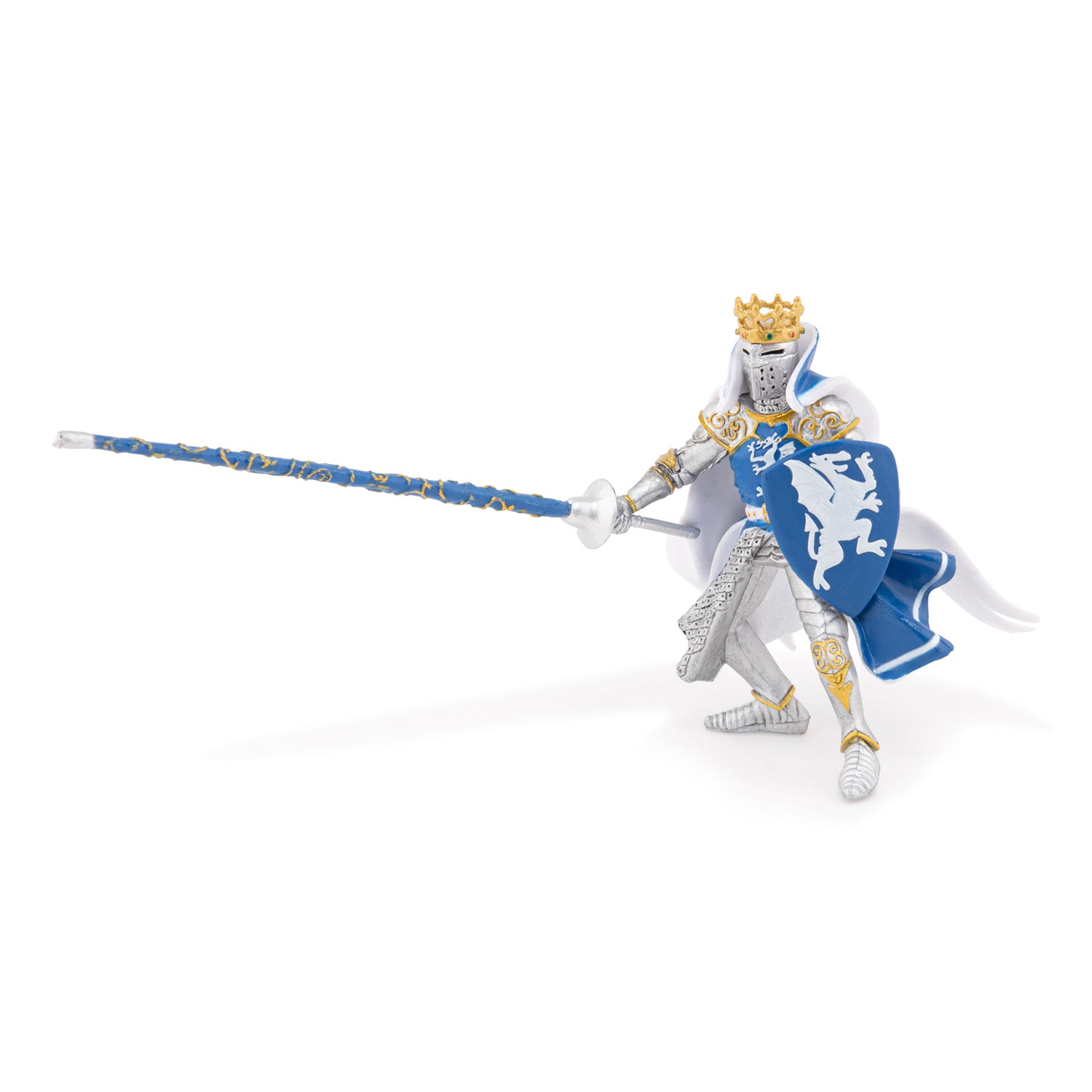 papo-medieval-blauer-drachenk-nig-ritterfigur-pferd image 2