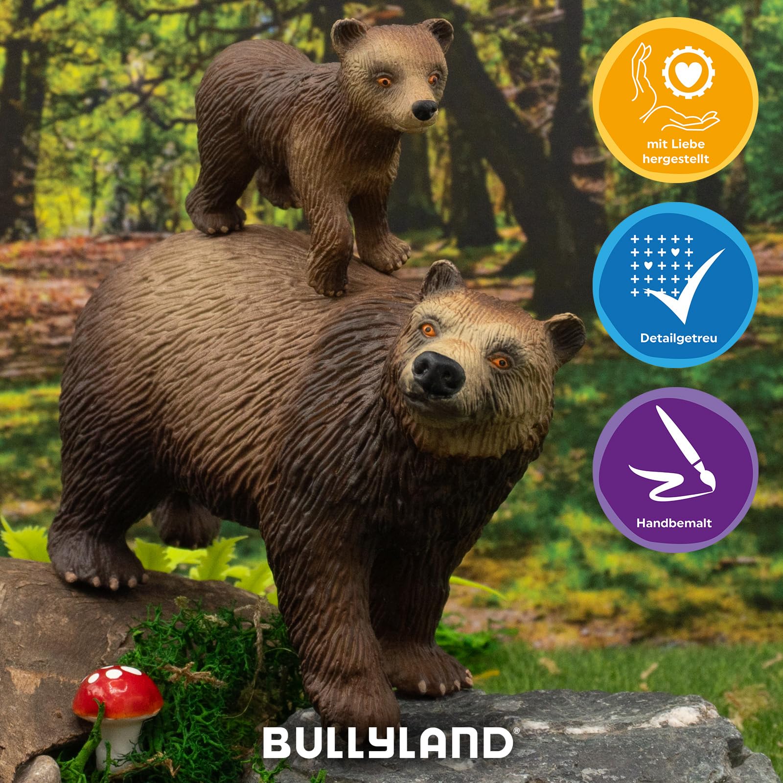 bullyland-forest-animals-69397-braunb-r-tierfigur-11-cm-pvc-frei image 2