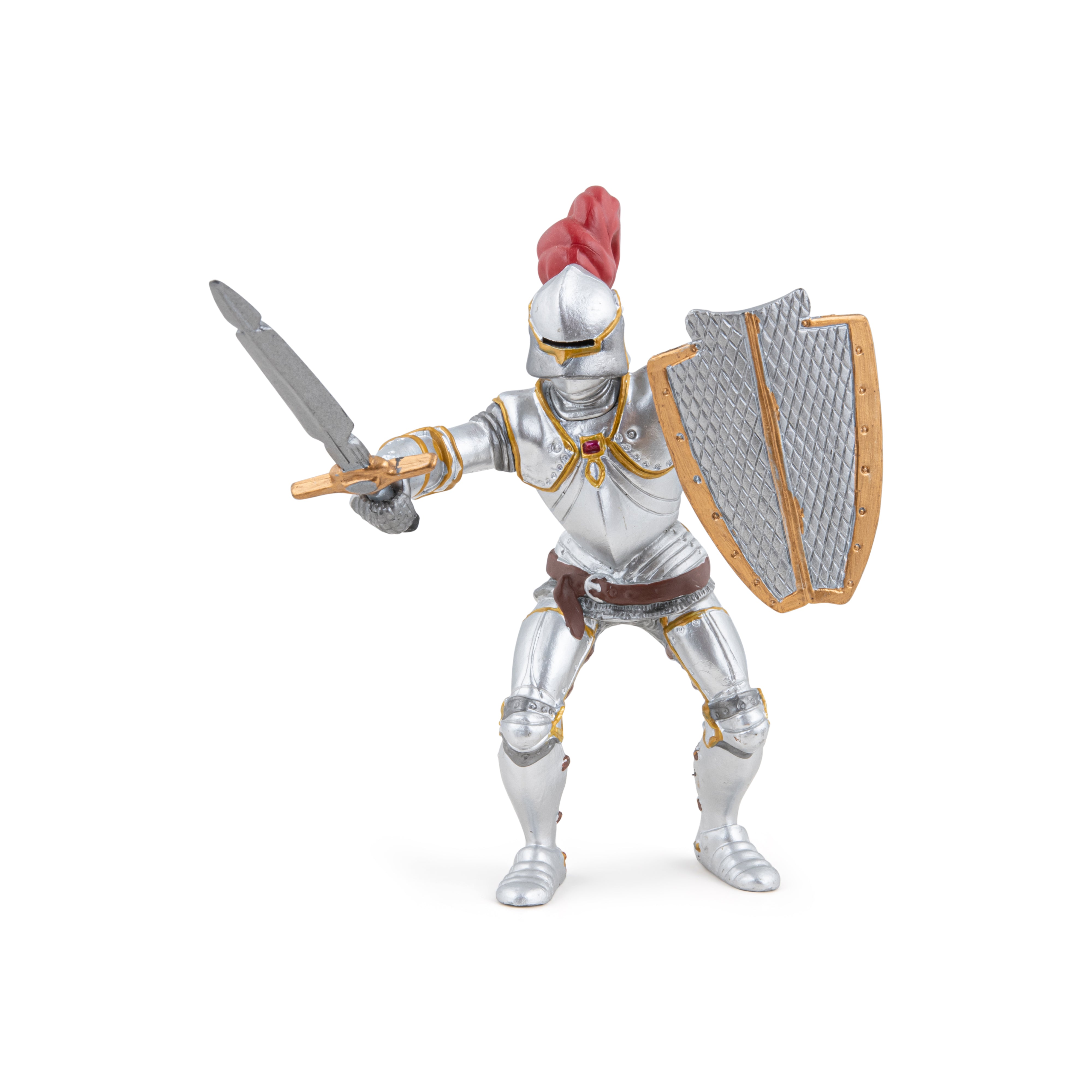 papo-medieval-ritter-in-r-stung-rote-feder-figur image 2