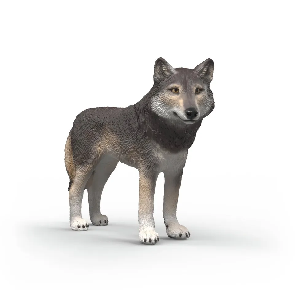 schleich-wild-life-amerikanischer-wolf-tierfigur-stehend image 1
