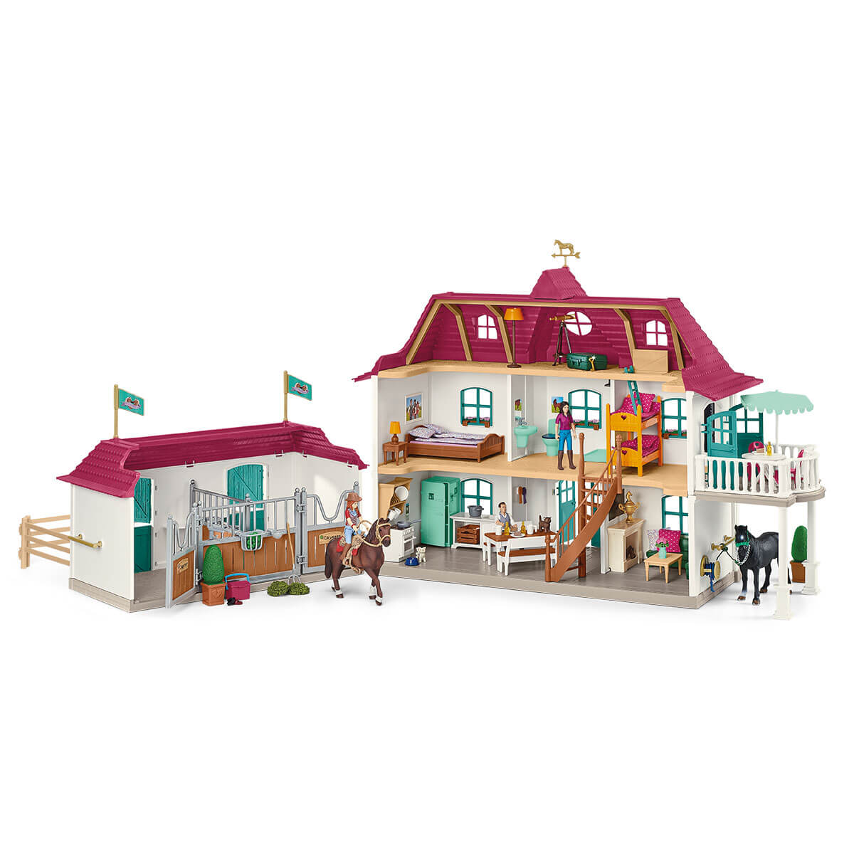 schleich-horse-club-lakeside-pferdehof-42551-spielset-mit-pferden image 1