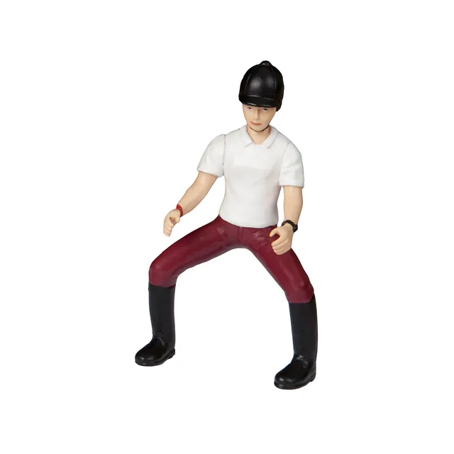 papo-pferde-junge-reiterin-figur-m-dchen-mit-helm-pony-set image 1
