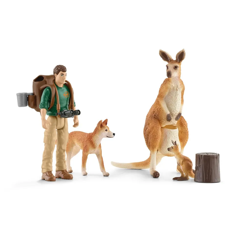 schleich-wild-life-outback-abenteuer-tierfiguren-set-k-nguru image 1