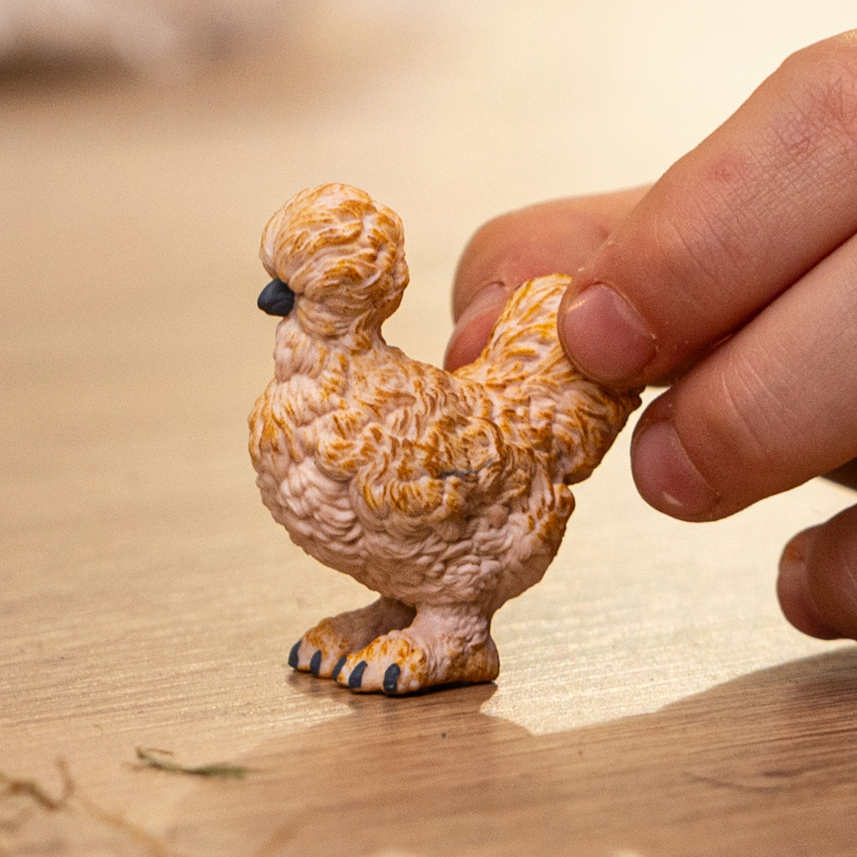 schleich-farm-world-seidenhuhn-hoftier-figur-14891-wei image 2