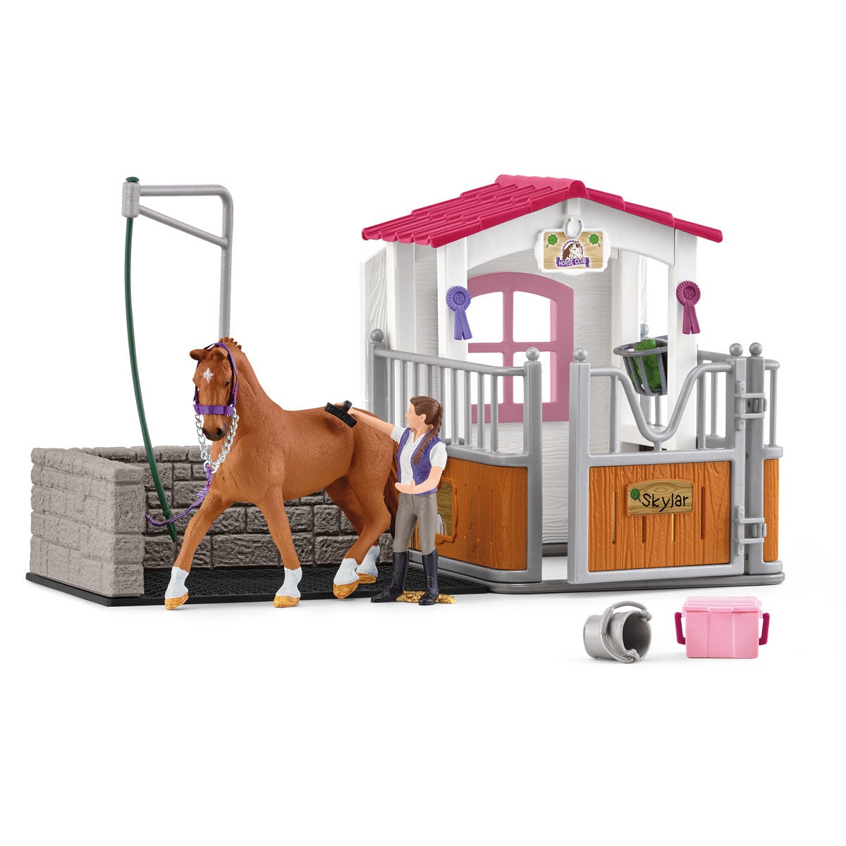 schleich-horse-club-72177-waschplatz-mit-pferdebox-pflegeset image 1