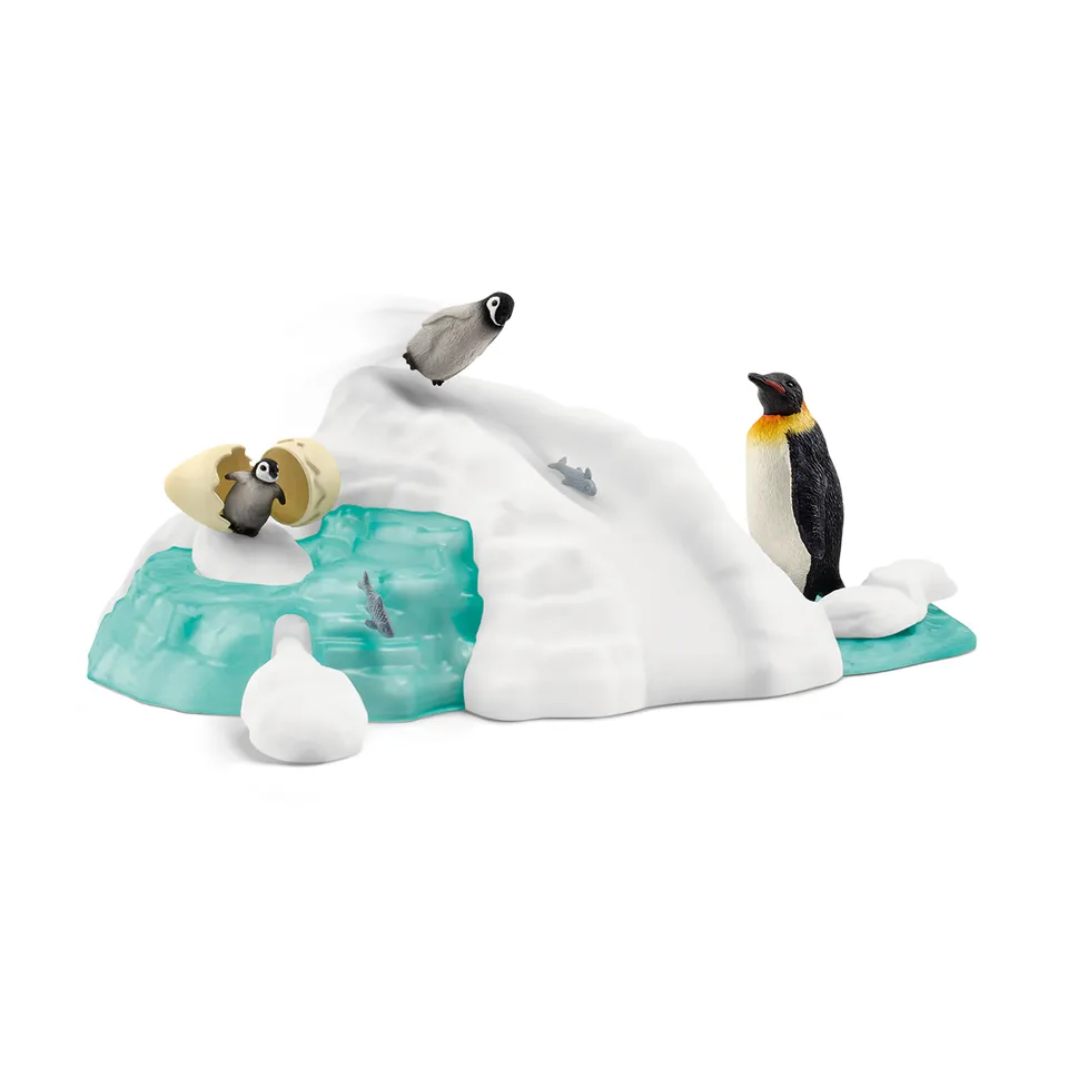 schleich-wild-life-pinguin-familienspa-tierfigur-eis-set image 1