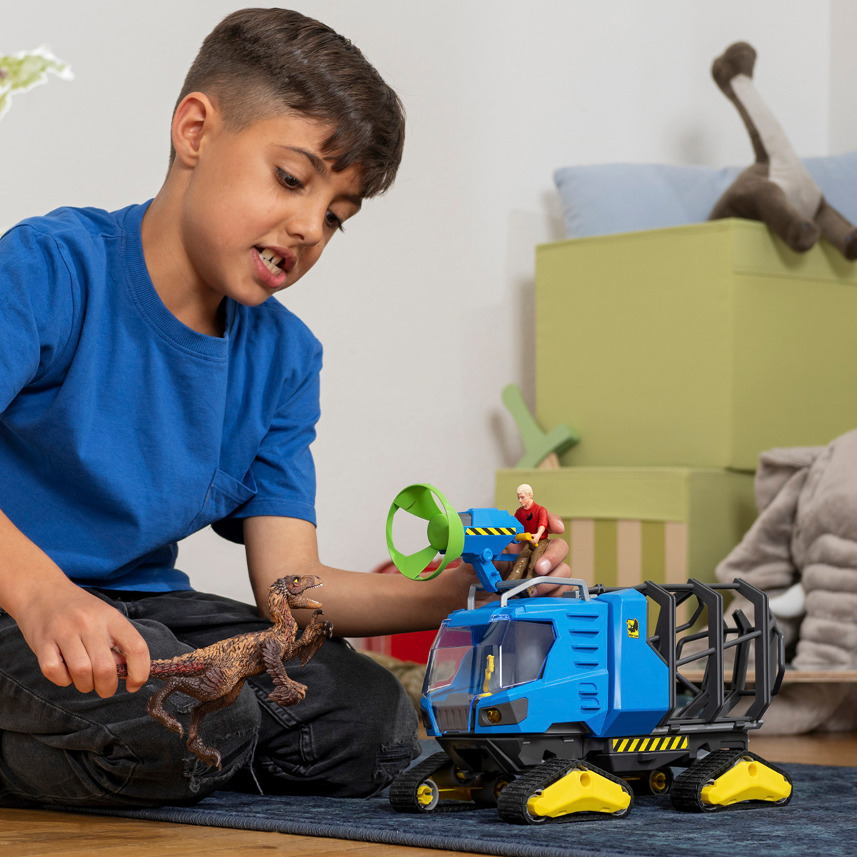 schleich-dinosaurs-track-vehicle-fahrzeug-42604-mit-dakotaraptor image 2