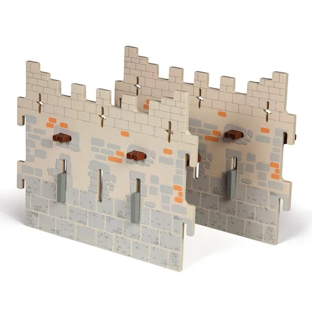 papo-medieval-waffenmeisterburg-mauer-set-2-gro-e-mauern image 1
