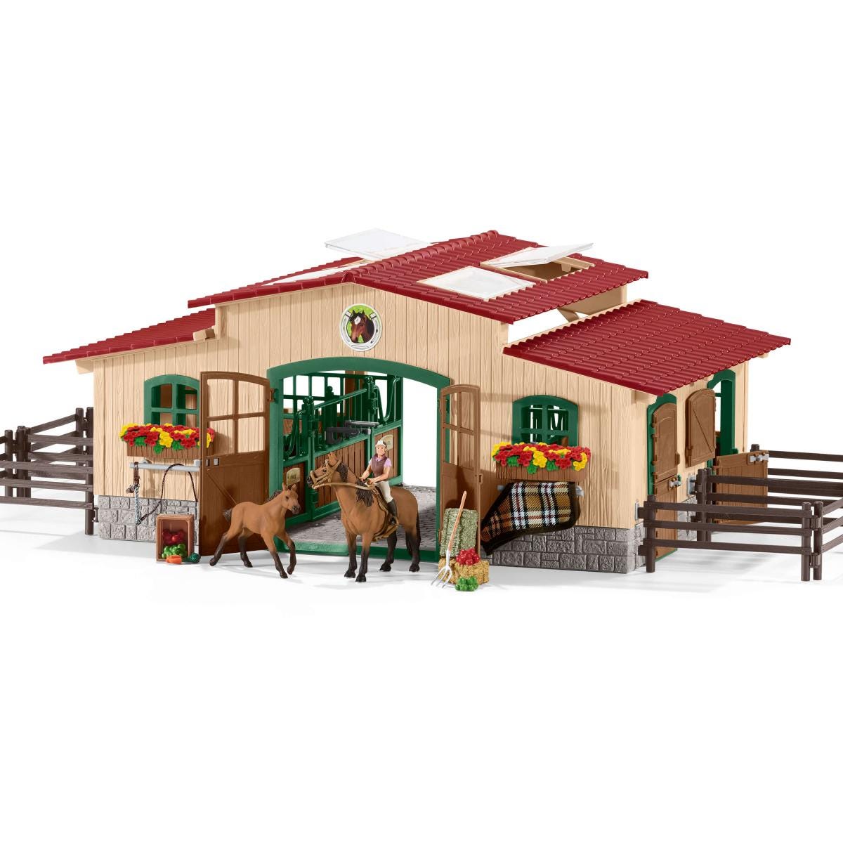 schleich-horse-club-42195-pferdestall-spielset-mit-pferden image 1