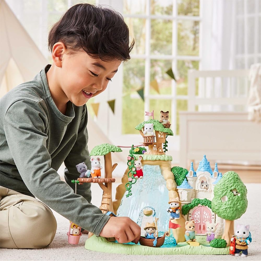 sylvanian-families-baby-outdoor-5762-abenteuerspielplatz-wasserfall-spielset image 4
