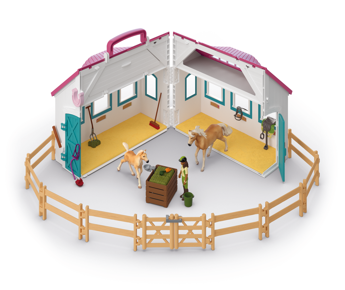 schleich-horse-club-offenstall-kleines-hufeisen-42703-set image 3