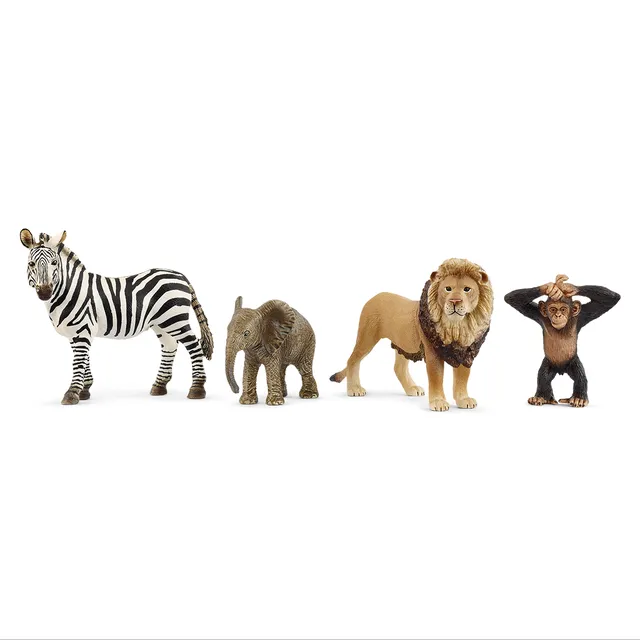 schleich-wild-life-afrika-starter-set-tierfiguren-4-teilig-savanne image 1