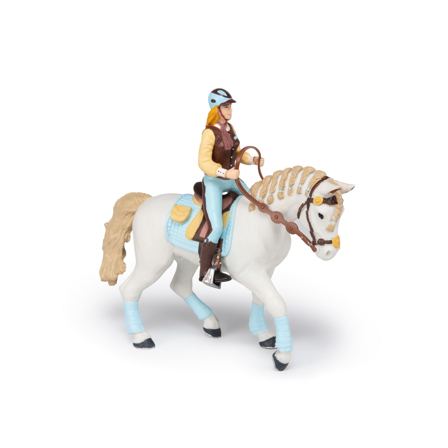 papo-horses-fashion-rider-blau-pferdefigur-sattel image 8