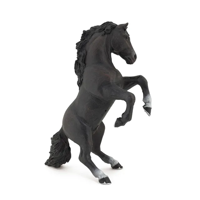 papo-horses-schwarzes-steigendes-pferd-figur image 1