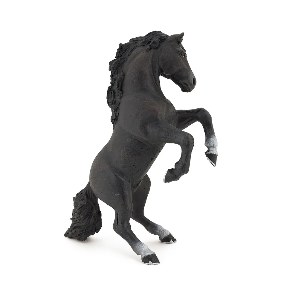 papo-horses-schwarzes-steigendes-pferd-figur image 1