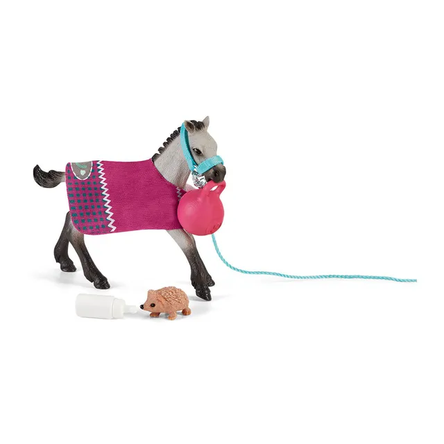 schleich-horse-club-quarter-horse-fohlen-figur-mit-ball image 1