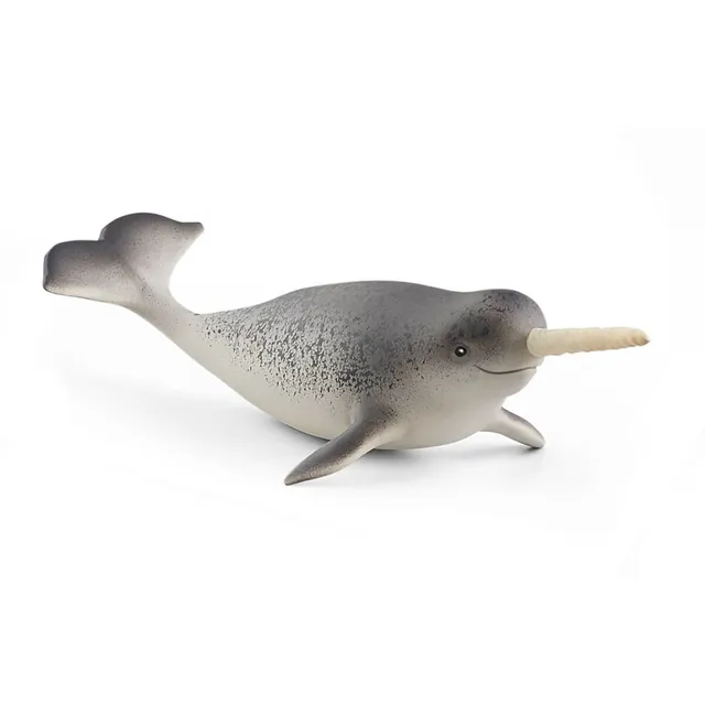 schleich-wild-life-narwal-meerestier-figur-zahnwal image 1