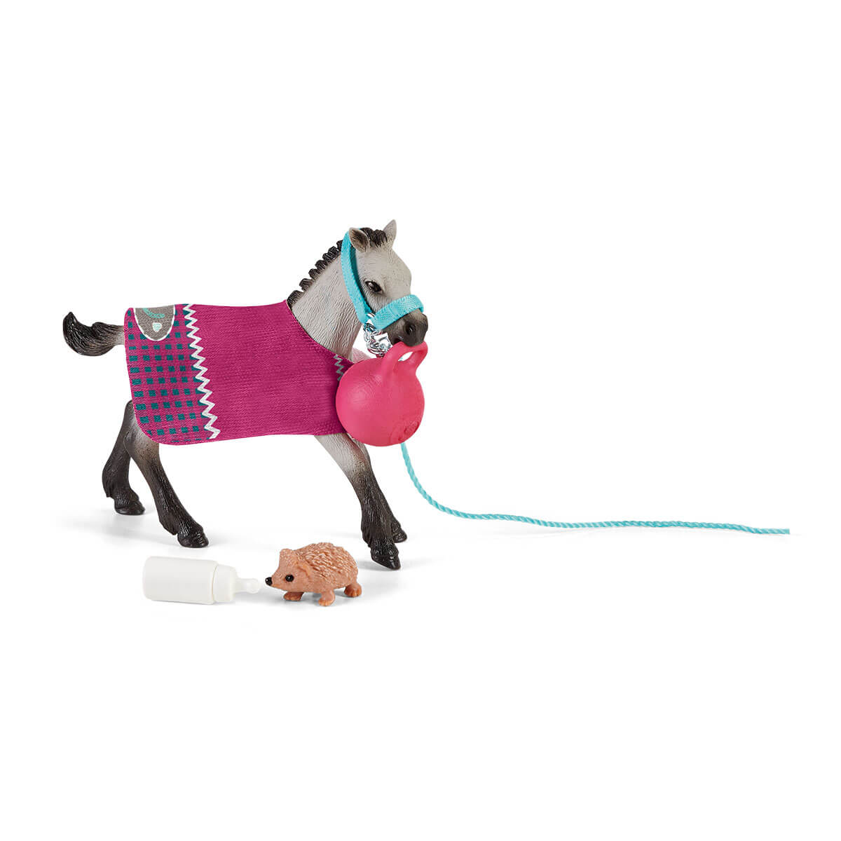 schleich-horse-club-quarter-horse-fohlen-figur-mit-ball image 1