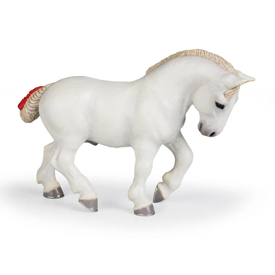 papo-horses-wei-e-percheron-figur-zugpferd image 1